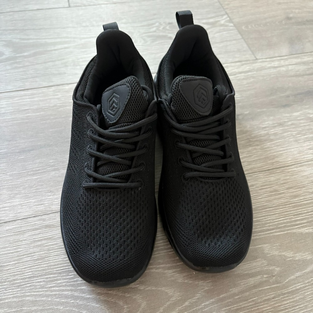 Larnmern Womens Black Utility Slip & Oil Res. Lace-Up Low‎ Top Work Shoes 6.5